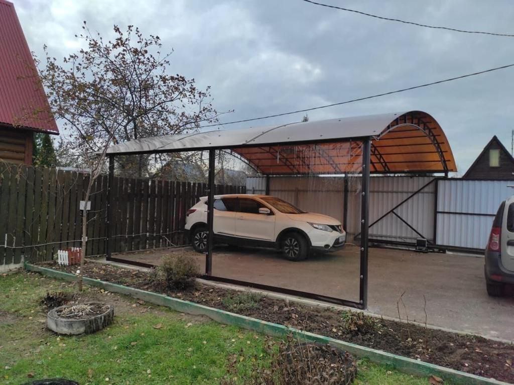 Прозрачные шторы ПВХ для навеса под автомобиль в Юже